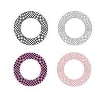 5 strå fläta cirkel bläck maska runda mönster vektor