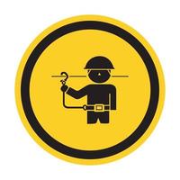 ppe icon.use Sicherheitsgurte Symbol Zeichen isolieren auf weißem Hintergrund, Vektor-Illustration eps.10 vektor