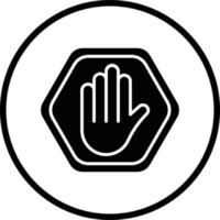 Stop-Schild-Vektor-Icon-Design vektor