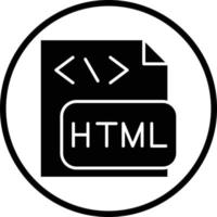 HTML-Datei-Vektor-Icon-Design vektor