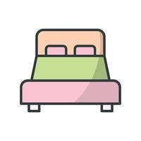 Bett Symbol Vektor Design Vorlagen