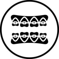 Zahn Hosenträger Vektor Symbol Design