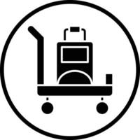 Flughafen Wagen Vektor Symbol Design