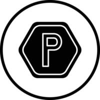 Parkplatz-Vektor-Icon-Design vektor