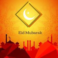 Eid Mubarak Festival dekorativen Hintergrund vektor