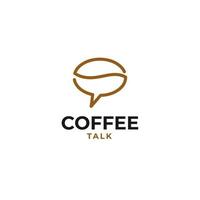 Vektor Kaffee sich unterhalten Logo Design Konzept Vorlage Illustration Idee