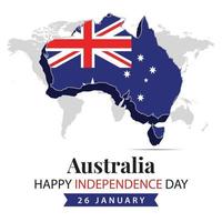 Australien oberoende dag, 3d tolkning Australien oberoende dag illustration med 3d Karta och flagga färger tema vektor