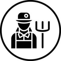 weiblich Farmer Vektor Symbol Design