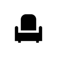 Sessel Glyphe Vektor Symbol