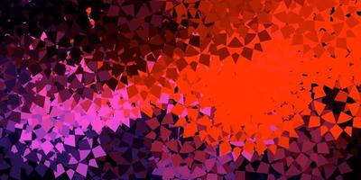 dunkelrosa, roter Vektorhintergrund mit Dreiecken. vektor
