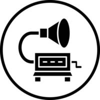 Grammophon-Vektor-Icon-Design vektor