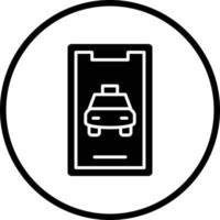 Handy, Mobiltelefon Taxi Vektor Symbol Design