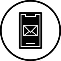 Handy, Mobiltelefon Mail Vektor Symbol Design