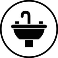 Waschbecken-Vektor-Icon-Design vektor