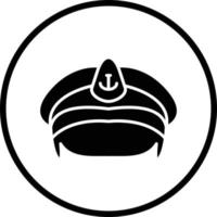 sjöman hatt vektor ikon design