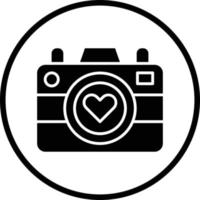 Hochzeitskamera-Vektor-Icon-Design vektor