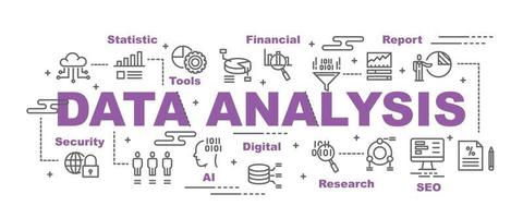 Datenanalyse-Vektor-Banner vektor