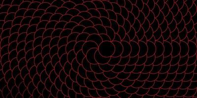 mörk röd vektor bakgrund med cirklar.