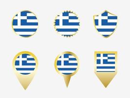 Vektor Flagge einstellen von Griechenland.