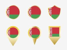 vektor flagga uppsättning av belarus.