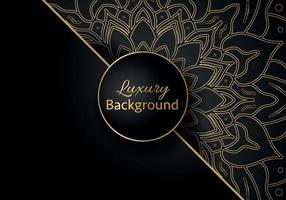 Luxus Vektor Mandala Hintergrund Design mit golden Farbe Muster. Vektor Zier Mandala Design.