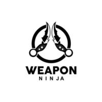 vapen logotyp, traditionell vapen karambit vektor, ninja stridande verktyg enkel design, symbol ikon, illustration vektor