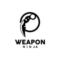 vapen logotyp, traditionell vapen karambit vektor, ninja stridande verktyg enkel design, symbol ikon, illustration vektor