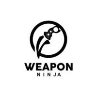 vapen logotyp, traditionell vapen karambit vektor, ninja stridande verktyg enkel design, symbol ikon, illustration vektor