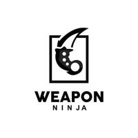 Waffe Logo, traditionell Waffe karambit Vektor, Ninja Kampf Werkzeug einfach Design, Symbol Symbol, Illustration vektor