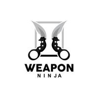 vapen logotyp, traditionell vapen karambit vektor, ninja stridande verktyg enkel design, symbol ikon, illustration vektor