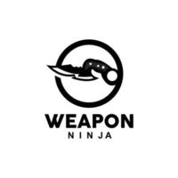 vapen logotyp, traditionell vapen karambit vektor, ninja stridande verktyg enkel design, symbol ikon, illustration vektor