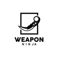 vapen logotyp, traditionell vapen karambit vektor, ninja stridande verktyg enkel design, symbol ikon, illustration vektor