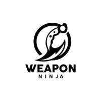 vapen logotyp, traditionell vapen karambit vektor, ninja stridande verktyg enkel design, symbol ikon, illustration vektor