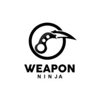 Waffe Logo, traditionell Waffe karambit Vektor, Ninja Kampf Werkzeug einfach Design, Symbol Symbol, Illustration vektor