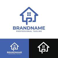 Brief p Zuhause Logo, geeignet zum irgendein Geschäft verbunden zu Haus, echt Anwesen, Konstruktion, Innere mit p Initial. vektor