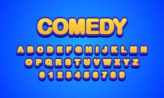 Comedy-Schrift Alphabet vektor