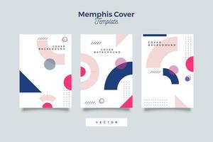 Bündel abstrakte bunte Memphis Cover Design-Vorlagen vektor