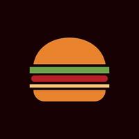 Hamburger Essen modern einfach Logo Design vektor