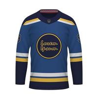 realistisk is hockey skjorta av st. louis, jersey mall vektor