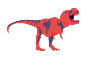 tyrannosaurus rex vektor illustration isolerat på vit bakgrund. dinosaurier av de jurassic period.