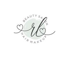 första rl feminin logotyp samlingar mall. handstil logotyp av första signatur, bröllop, mode, smycken, boutique, blommig och botanisk med kreativ mall för några företag eller företag. vektor