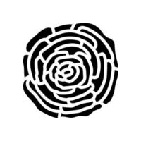 Ranunkel Blume Frühling Glyphe Symbol Vektor Illustration