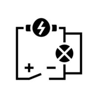 elektrisch Schaltkreis Werkzeug Arbeit Glyphe Symbol Vektor Illustration