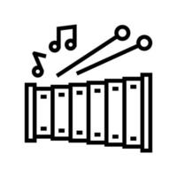 Musik- Kind Freizeit Linie Symbol Vektor Illustration