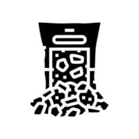 Chips Raucher Glyphe Symbol Vektor Illustration