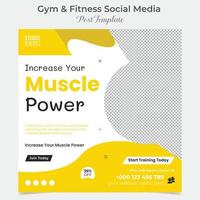 Fitness Ausbildung Sozial Medien Post und Platz Flyer Post Banner Vorlage Design vektor