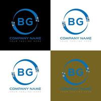 bg brev logotyp kreativ design. bg unik design. vektor