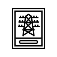 versteckt Elektrizität Linie Symbol Vektor Illustration