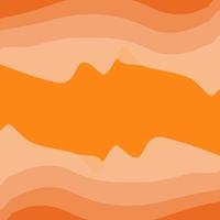 abstrakt rechteckig Rahmen mit oben und Unterseite Muster von wellig Linien im modisch Herbst Orange Schattierungen. vektor