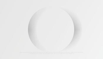 abstrakt transparent cirklar med släppa skugga på vit bakgrund, papper skära stil. vektor illustration
